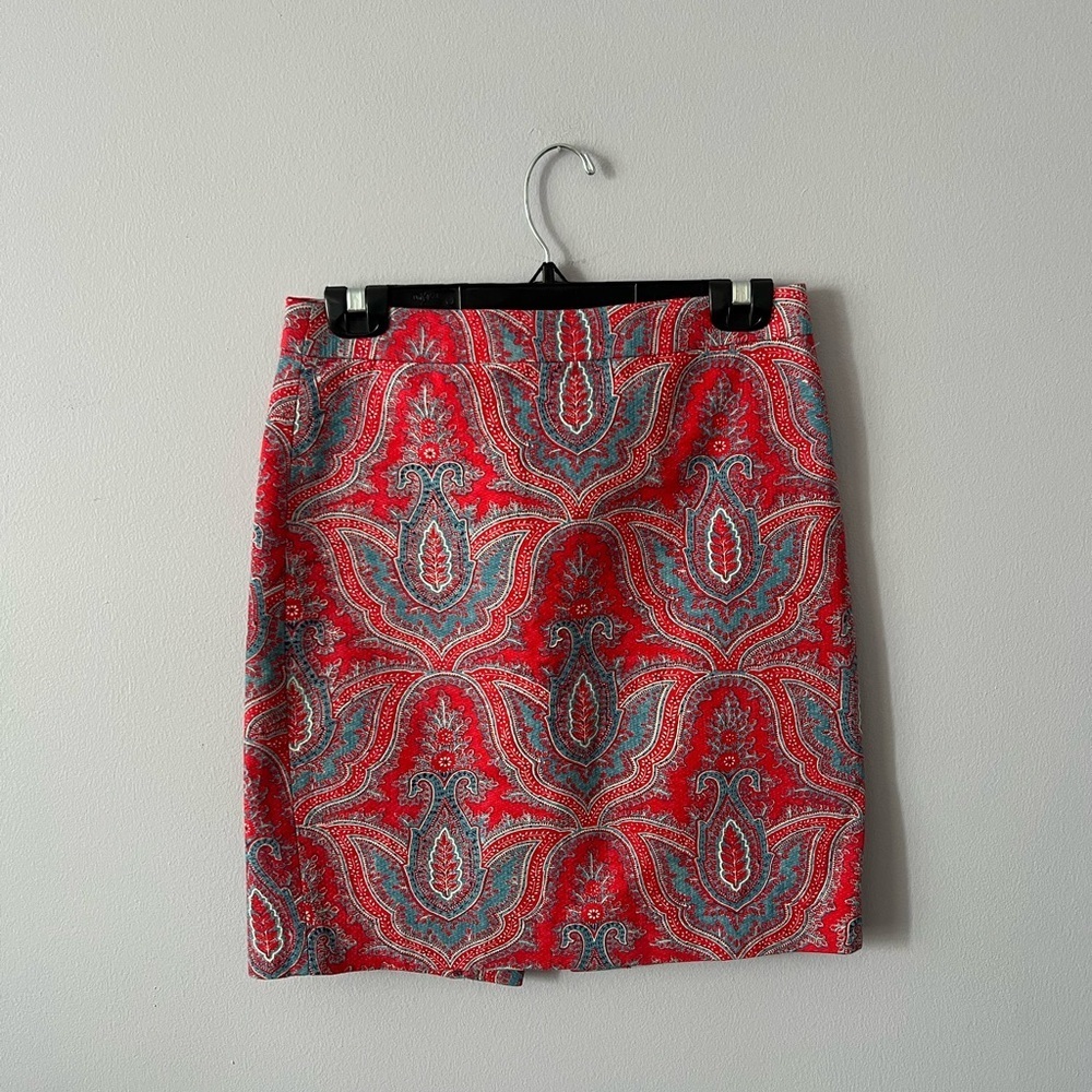 J. Crew No. 2 Pencil Paisley Skirt